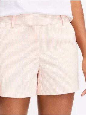 LOFT Pastel Orange & white Striped shorts The Riviera Short NWOT